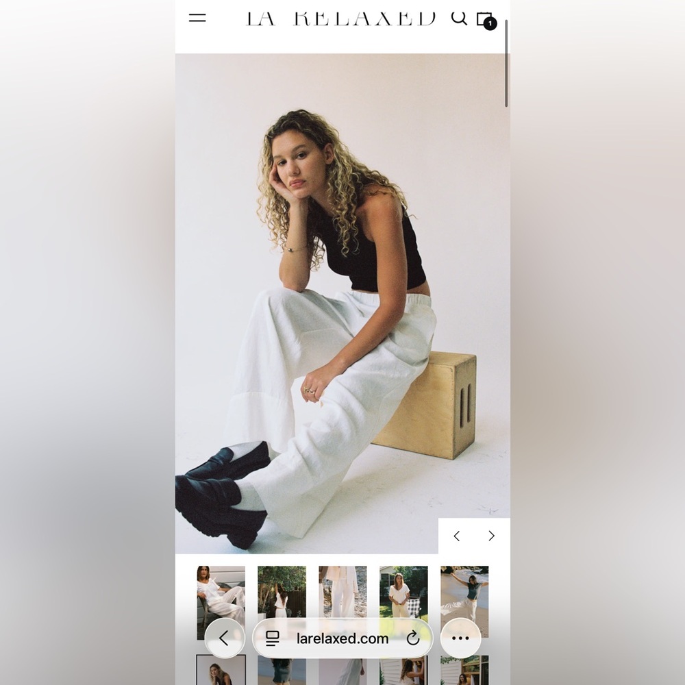 LA relaxed Linen Simple Pant